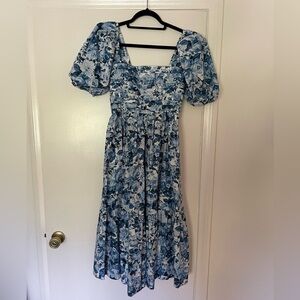 Abercrombie Emerson puffy sleeve midi dress NWT